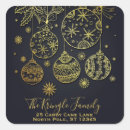 Search for gold return stickers Christmas return address