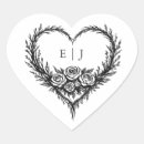 Search for black and white floral wedding stickers Boho