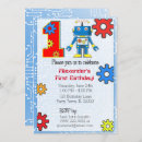 Search for robot birthday invitations Girl