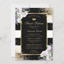 Search for gold white sweet 16 invitations Girly