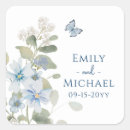 Search for watercolor blue wedding stickers Elegant
