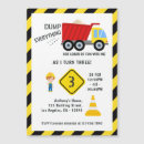 Search for builder birthday invitations Dump truck