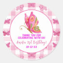 Search for pink butterflies stickers Butterfly birthday