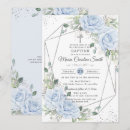 Search for blue and silver christening invitations For kids