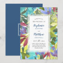 Search for watercolor floral foliage wedding invitations Purple