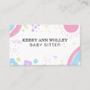 Search for child care business cards Babysitter