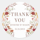 Search for floral thank you stickers Terracotta