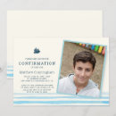 Search for boys confirmation invitations Blue