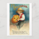 Search for vintage little boy postcards Halloween