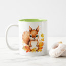 Search for cute squirrel mugs Autumn leaves