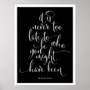 Search for late posters Never too late