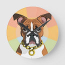 Search for boxer dog clocks Colourful