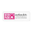 Search for breast cancer survivor return address labels Awareness