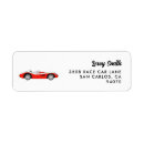 Search for retro car return address labels Racing