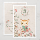 Search for 5 year old birthday invitations Floral