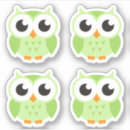 Search for cute cartoon owl stickers Green