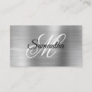 Search for metallic silver business cards Modern