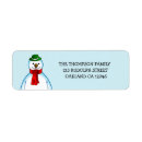Search for winter snowman return address labels Xmas