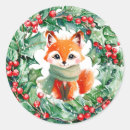 Search for fox in snow stickers Woodland