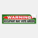 Search for vote green bumper stickers Party