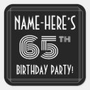 Search for 65th birthday party stickers 65 years old