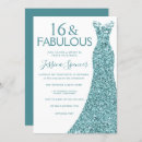 Search for teal sweet 16 invitations Green