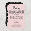 Search for pink polka dot baby shower invitations Simple