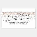 Search for copper wedding stickers Typography