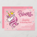 Search for princess unicorn birthday invitations Girl