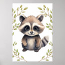 Search for racoon art posters Greenery