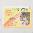Search for one sweet peach birthday invitations Party