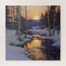 Search for winter sunset Forest