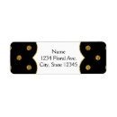 Search for black gold foil return address labels Chic
