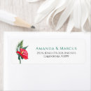 Search for tropical flower return address labels Elegant