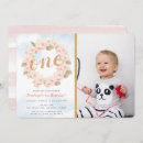 Search for cherry blossom 1st birthday invitations Watercolor
