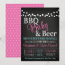 Search for beer bbq baby shower invitations Chalkboard