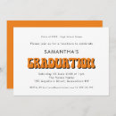 Search for black and orange graduation invitations Minimalist