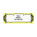 Search for art nouveau labels return address labels Black