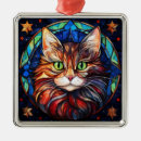 Search for stained glass christmas tree decorations Cat