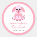 Search for puppy baby shower stickers It's a girl