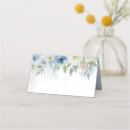 Search for blue and white place cards Watercolor