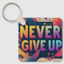 Search for never give up key rings Determination