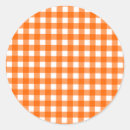Search for orange gingham stickers Plaid