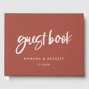 Search for boho wedding guest books Burnt orange