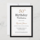 Search for for him 50th birthday invitations Gold