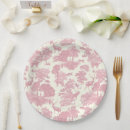 Search for pink toile plates Vintage
