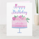 Search for pink cake birthday cards Floral