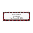 Search for white diamonds return address labels Pattern