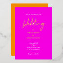 Search for pink and orange wedding invitations Calligraphy