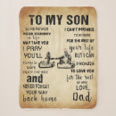 Search for best son blankets Letter to my son